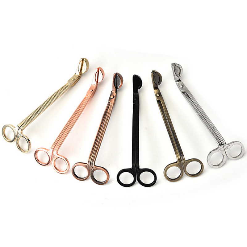 New 50pcs 18cm Stainless Steel Candle Scissors Wick Trimmer Snuffers Gift Oil Lamp Trim Scissor Cutter Snuffer Tool Tools