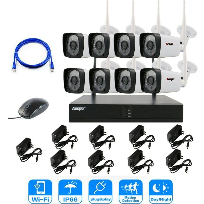 Anspo 2MP 1080P CCTV System 8ch HD Wireless NVR Kit Outdoor IR Night Vision IP Wifi Camera Security System Surveillance
Anspo 2MP 1080P CCTV System 8ch HD Wireless NVR Kit Outdoor IR Night Vision IP Wifi Camera Security System Surveillance