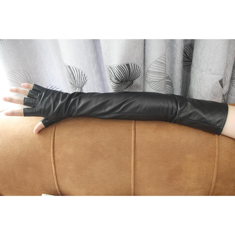 Women's Genuine Leather Gloves Fingerless Unlined Half Fingers Ladies Driving Gloves Black Warm winter Fashion Velvet
Women's Genuine Leather Gloves Fingerless Unlined Half Fingers Ladies Driving Gloves Black Warm winter Fashion Velvet