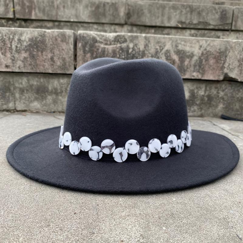 2Size Wool Fedora Hat Women Men Acrylic Gems Wide Brim Jazz Cap Panama Sun Top Hat, Black
2Size Wool Fedora Hat Women Men Acrylic Gems Wide Brim Jazz Cap Panama Sun Top Hat, Black