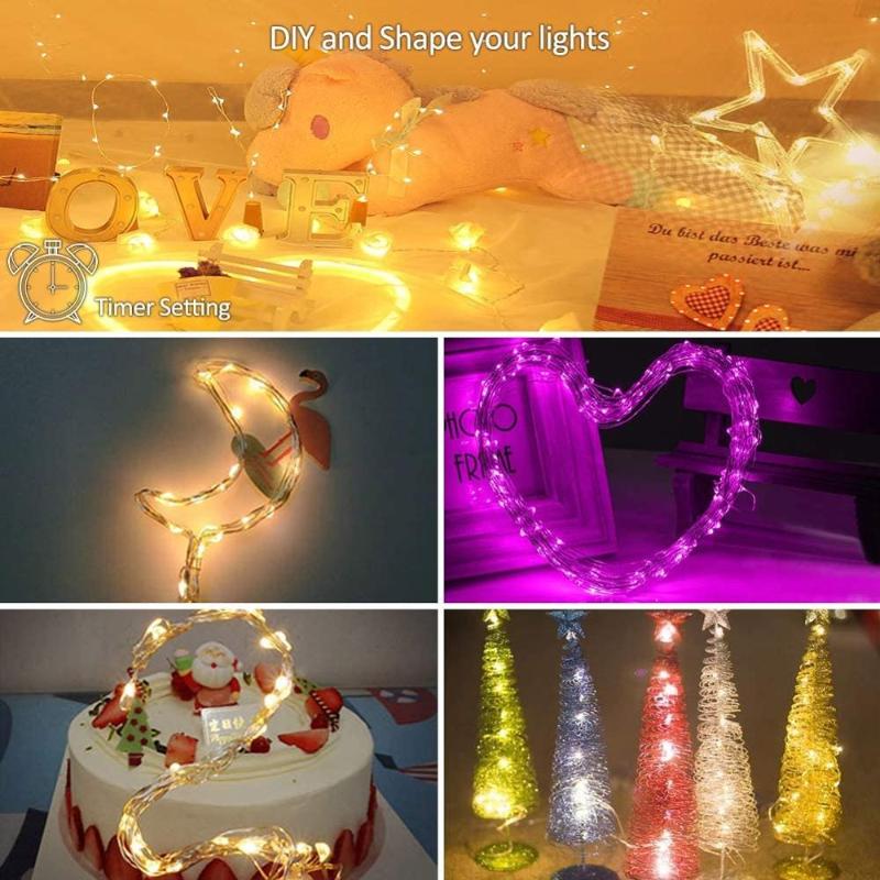 2-20m Christmas Tree Decoration Lights Smart Bluetooth LED xmas String Lights App Remote Control Christmas decor for home