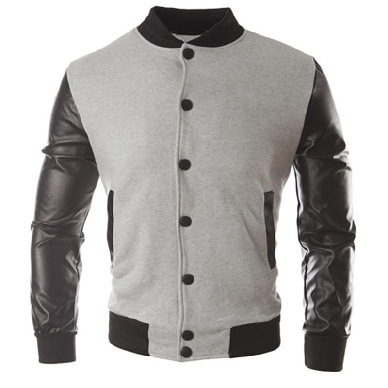 Men's Bomber Jackets With PU Leather Long Sleeve Casual Male Outwear Fashion Mens Stand Collar Slim Pilot Baseball Base Coats, Mint
Men's Bomber Jackets With PU Leather Long Sleeve Casual Male Outwear Fashion Mens Stand Collar Slim Pilot Baseball Base Coats, Mint