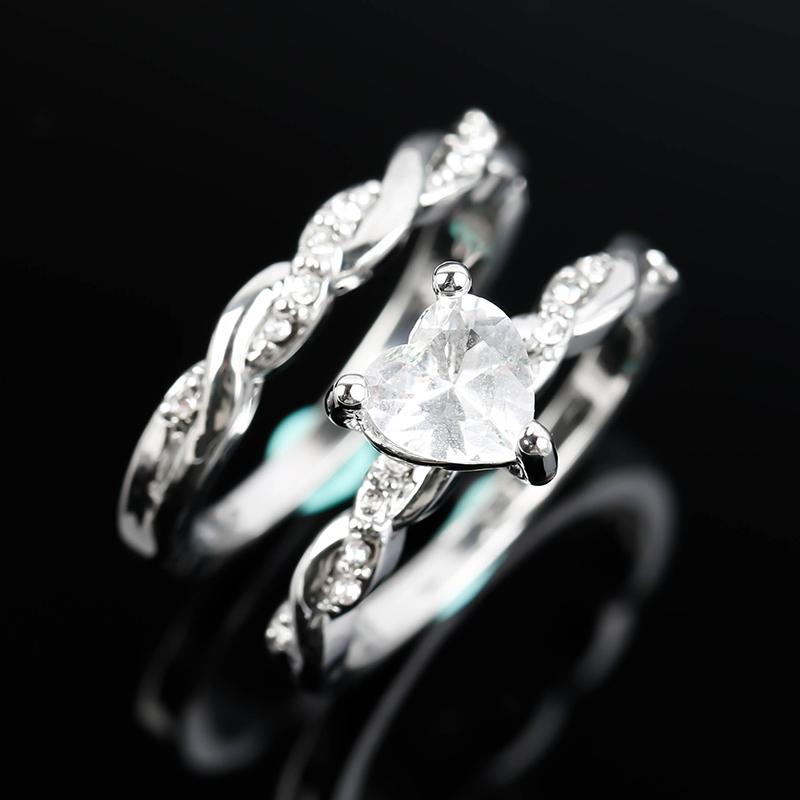 Fashion Heart Zircon Rings for Women White Crystal Wedding Bridal Couple Ring Luxury Jewelry Gift Bague Femme Anillos Mujer
Fashion Heart Zircon Rings for Women White Crystal Wedding Bridal Couple Ring Luxury Jewelry Gift Bague Femme Anillos Mujer