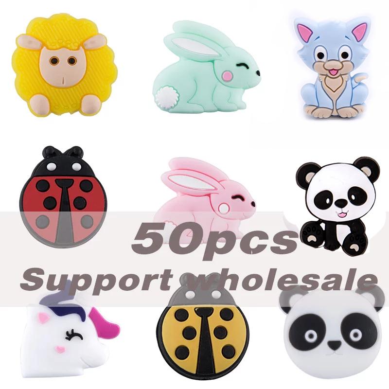 50 Pc BPA Free Silicone Beads Panda Rodent Baby Teether DIY Pacifier Chain Necklaces Pendant Accessories Bite Chew Toys
50 Pc BPA Free Silicone Beads Panda Rodent Baby Teether DIY Pacifier Chain Necklaces Pendant Accessories Bite Chew Toys