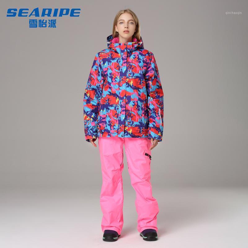 Searipe Ski Sets Women Waterproof Windproof Skiing and Snowboarding Jacket Pants Suit Female Costumes Outdoor SportWear1, Black
Searipe Ski Sets Women Waterproof Windproof Skiing and Snowboarding Jacket Pants Suit Female Costumes Outdoor SportWear1, Black