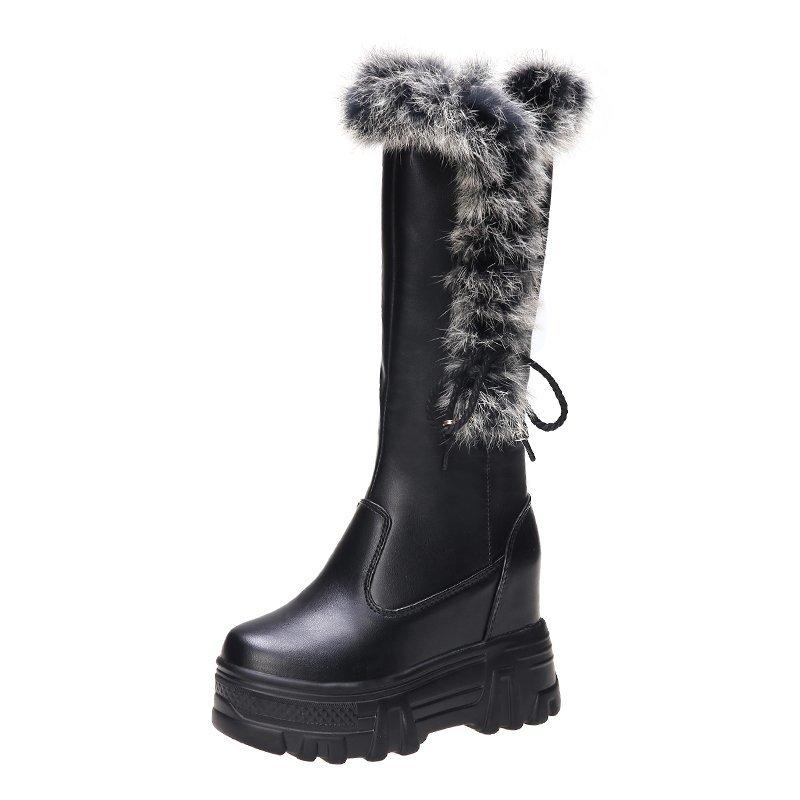 Fashion Winter Knee High PU Leather Boots Women Chunky Platform 10cm Heel Ladies Thick Bottom Long, Black
Fashion Winter Knee High PU Leather Boots Women Chunky Platform 10cm Heel Ladies Thick Bottom Long, Black