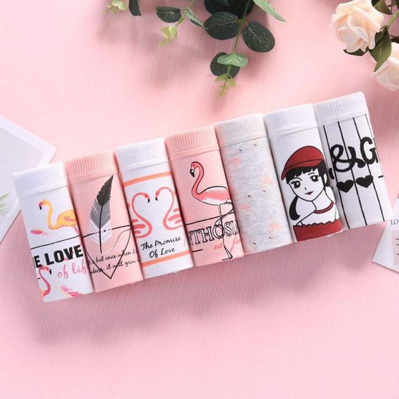 New 7Pcs Plus Size Cotton Panties Women Briefs Sexy Lingeries Cotton Brief Girls Panties Women's Intimates Underwear Ladies 201112