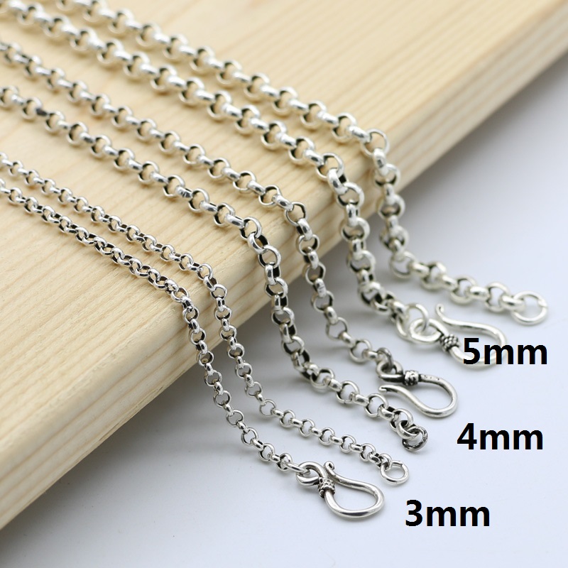 vintage 925 sterling silver handmade round link chain necklace american european gothic punk style antique silver designer jewelry necklace
vintage 925 sterling silver handmade round link chain necklace american european gothic punk style antique silver designer jewelry necklace