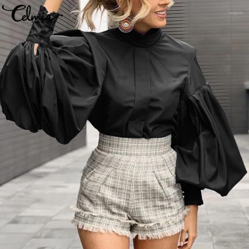 Women Fashion Lantern Sleeve Work Blusas Celmia Stand Collar Party Shirt and Blouses Loose Casual Solid Tunic Tops 5XL Plus Size1, White
Women Fashion Lantern Sleeve Work Blusas Celmia Stand Collar Party Shirt and Blouses Loose Casual Solid Tunic Tops 5XL Plus Size1, White