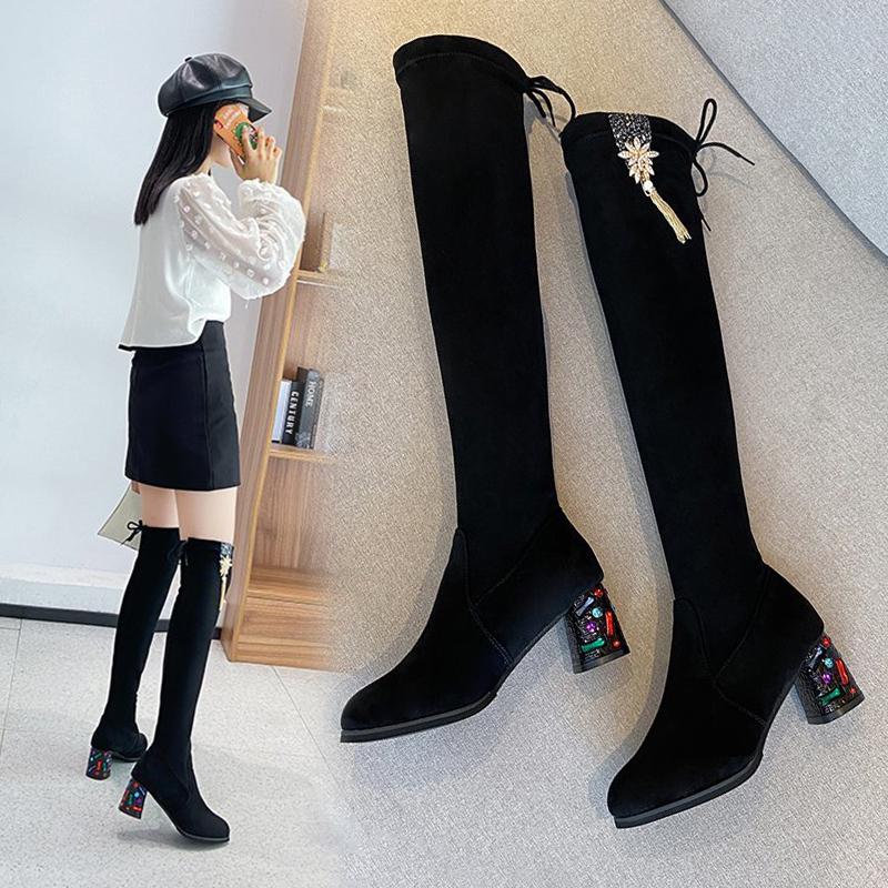 Women Boots Over Knee Boots-Women Female Shoes Round Toe Winter Footwear Over-the-Knee 2020 Ladies High Heel Low Mid
Women Boots Over Knee Boots-Women Female Shoes Round Toe Winter Footwear Over-the-Knee 2020 Ladies High Heel Low Mid
