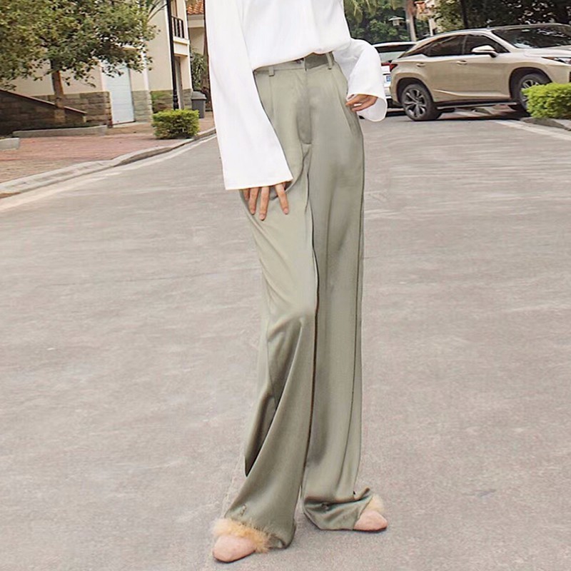 TWOTWNSTYLE Maxi Pants For Women High Waist Zipper Pocket Summer Big Large Size Long Trousers Fashion Elegant Clothing 201109