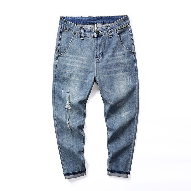 Loose brand nine-point jeans men fall/winter new style ripped denim jeans loose elastic large size -48 pants dropship, Blue
Loose brand nine-point jeans men fall/winter new style ripped denim jeans loose elastic large size -48 pants dropship, Blue