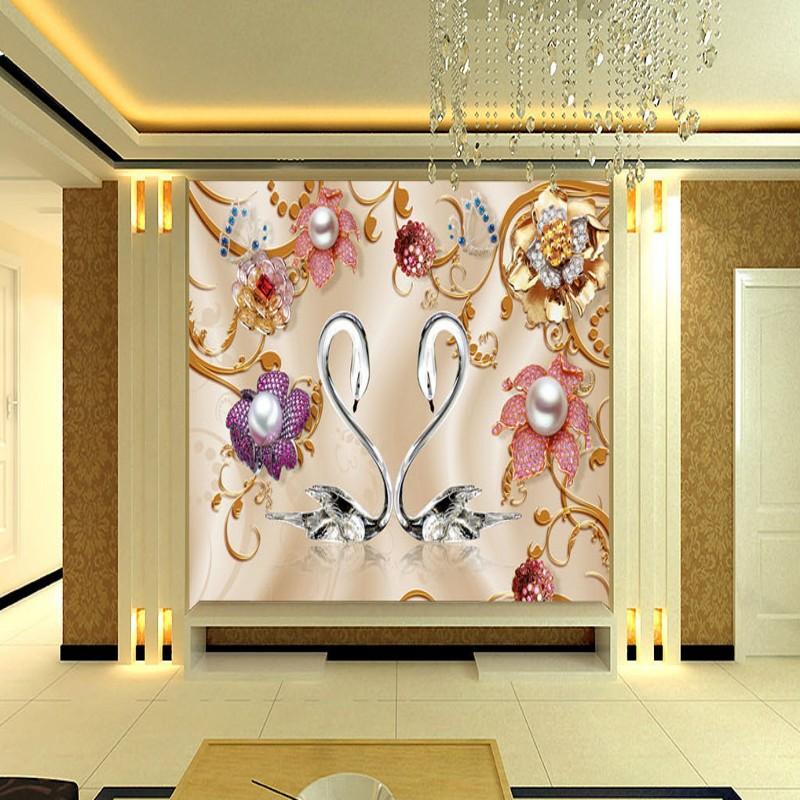 Dropship Custom Mural 3D Fashion Pearl Flower Crystal Swan TV Background Wall Mural Custom Lobby Wallpaper 3d Wallpaper, As pic
Dropship Custom Mural 3D Fashion Pearl Flower Crystal Swan TV Background Wall Mural Custom Lobby Wallpaper 3d Wallpaper, As pic