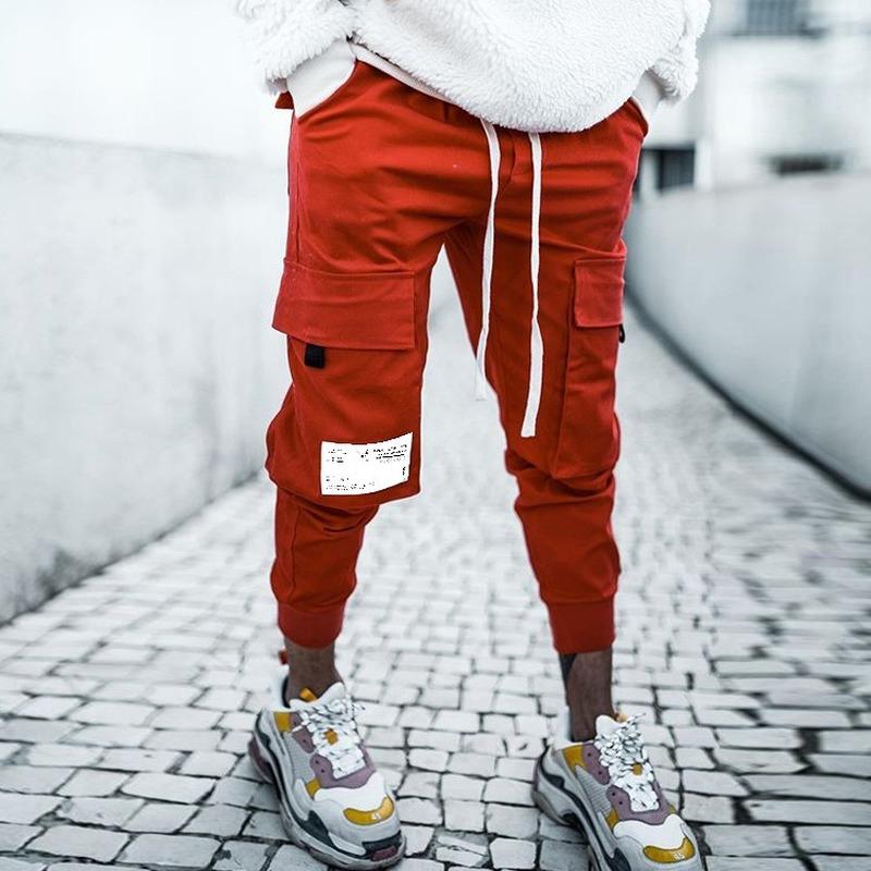 Men's Pants Cargo Hip-Hop Jogger Harem Multi-Pocket Casual Mens Trousers Fashion Harajuku Streetwear Tide Clothing Brand Sweatpants