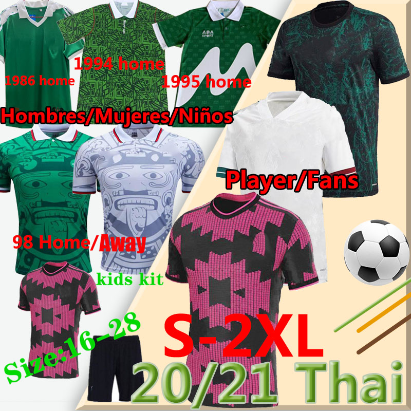 2020 2021 Mexico Soccer Player Jerseys Fans CHICHARITO camisetas chándal de fútbol Retro 1986 94 95 98 Home Away Men Kidskit Football Shirts, 20 21 home
2020 2021 Mexico Soccer Player Jerseys Fans CHICHARITO camisetas chándal de fútbol Retro 1986 94 95 98 Home Away Men Kidskit Football Shirts, 20 21 home
