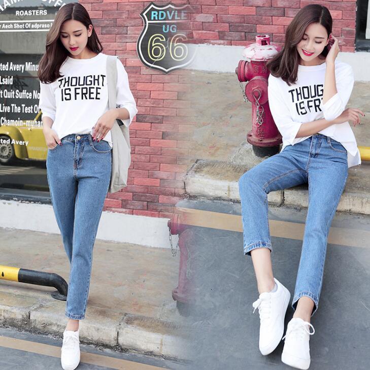 Classic Basic 4-season Female Waistband Vintage Mom Pencils High-quality Cowboy Boyfriend Jeans Denim Pants N4t4, Light blue
Classic Basic 4-season Female Waistband Vintage Mom Pencils High-quality Cowboy Boyfriend Jeans Denim Pants N4t4, Light blue