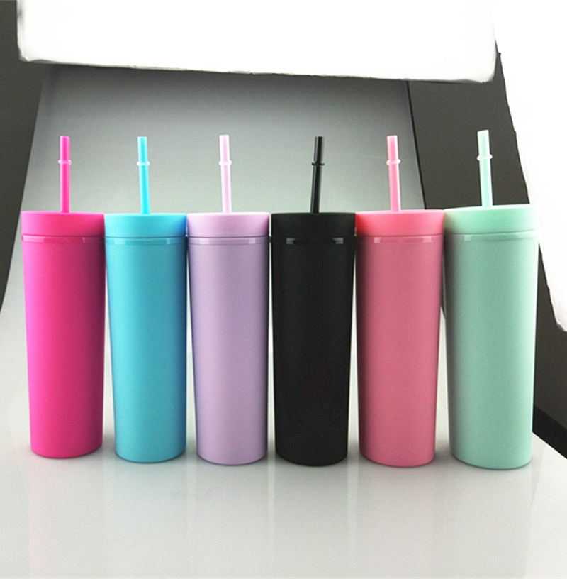 Acrylic skinny tumblers 16oz Matte Colored Acrylic Tumblers with Lids and Straws Double Wall Plastic Tumblers Vinyl Customizable DIY Gifts, Multi-color
Acrylic skinny tumblers 16oz Matte Colored Acrylic Tumblers with Lids and Straws Double Wall Plastic Tumblers Vinyl Customizable DIY Gifts, Multi-color