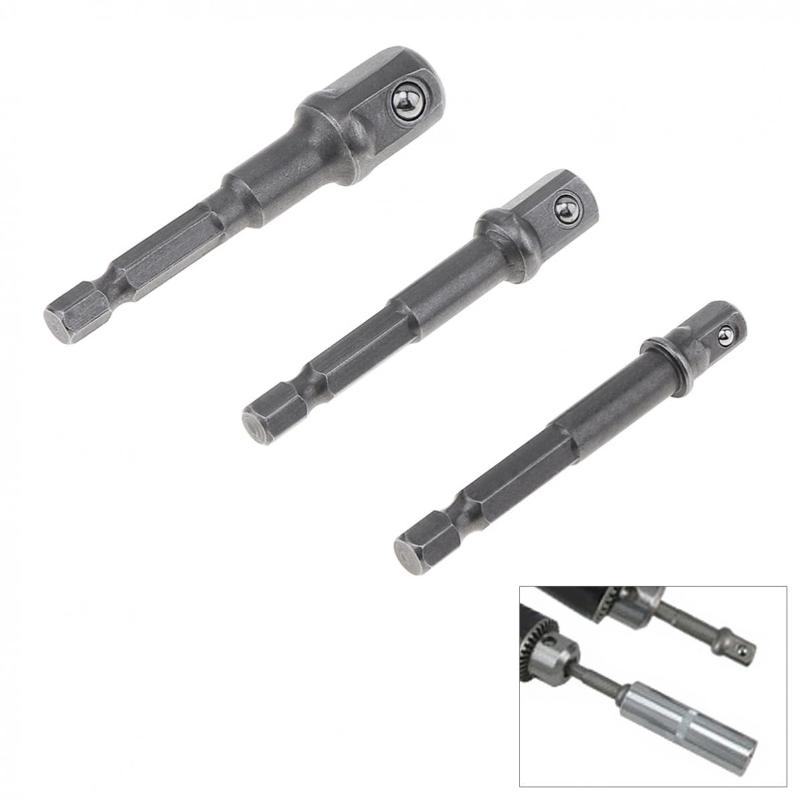 1/4" 3/8" 1/2" Square Head 3pcs/set Hex Shank Socket Extension Conversion Adapter for Extension Drill Bits Power Tool
1/4" 3/8" 1/2" Square Head 3pcs/set Hex Shank Socket Extension Conversion Adapter for Extension Drill Bits Power Tool