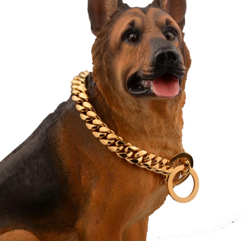 10/12/14/16mm Wide 12-32 Inches Strong Pet Dog Collar Stainless Steel Gold Tone Miami Curb Link Chain Safety Training Collar
10/12/14/16mm Wide 12-32 Inches Strong Pet Dog Collar Stainless Steel Gold Tone Miami Curb Link Chain Safety Training Collar