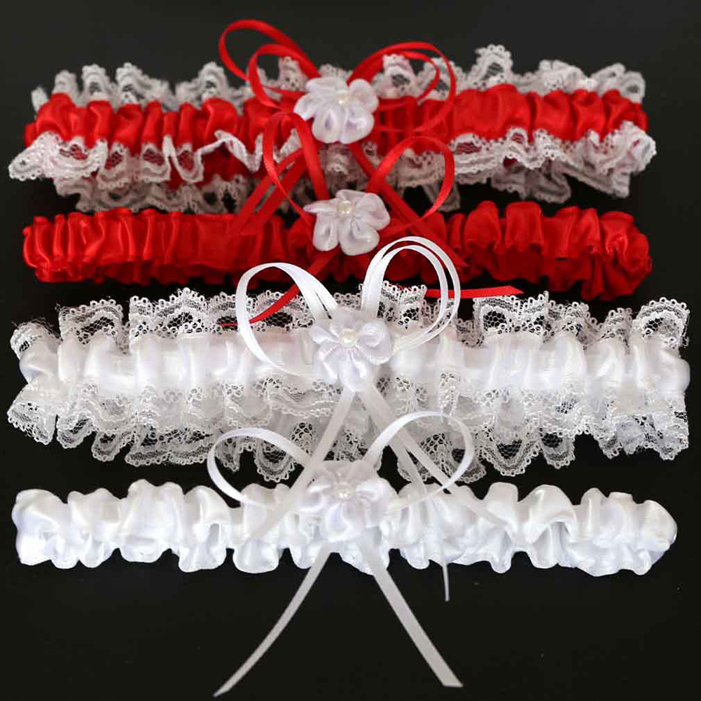 Elegant Dual Garter Belt Collection for Ladies - Chic Lace Design Suitable for Weddings and Events