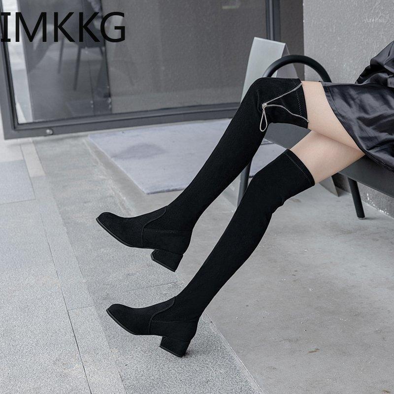 2020 Autumn Winter Sexy Elastic Flock Slim Fit Over The Knee Boots Women med heel ladies High heel Thigh High botas Shoes1, Black
2020 Autumn Winter Sexy Elastic Flock Slim Fit Over The Knee Boots Women med heel ladies High heel Thigh High botas Shoes1, Black