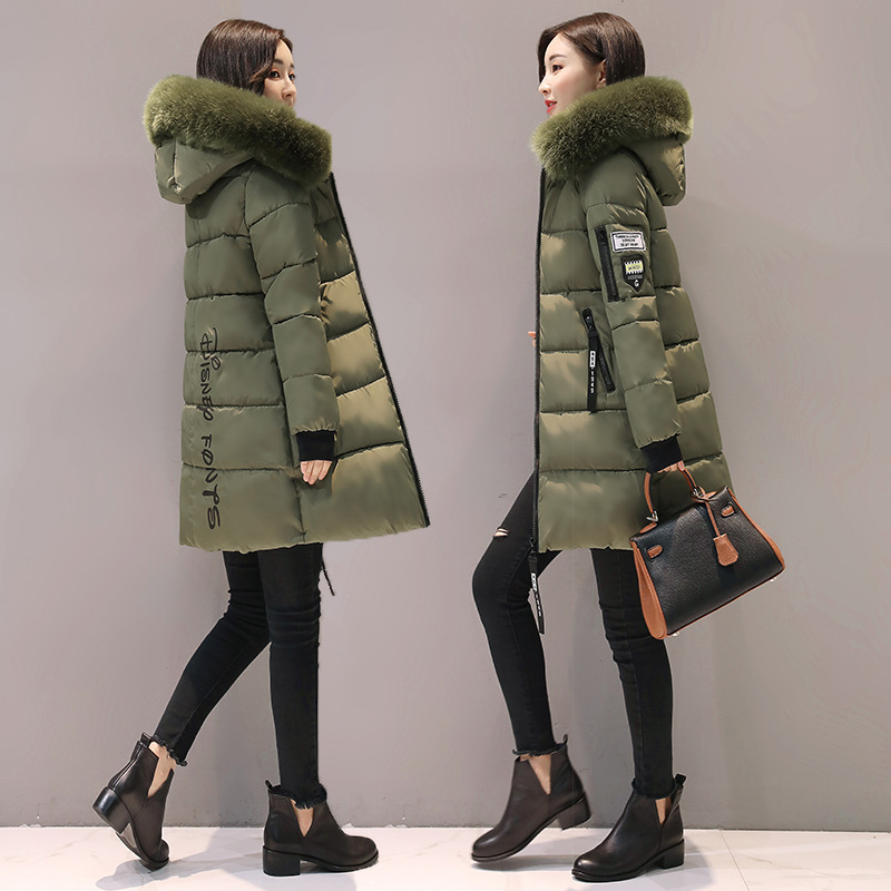 Parka Women Winter Coats Long Cotton Casual Fur Hooded Jackets Women Thick Warm Winter Parkas Female Overcoat Coat MLD1268 201026