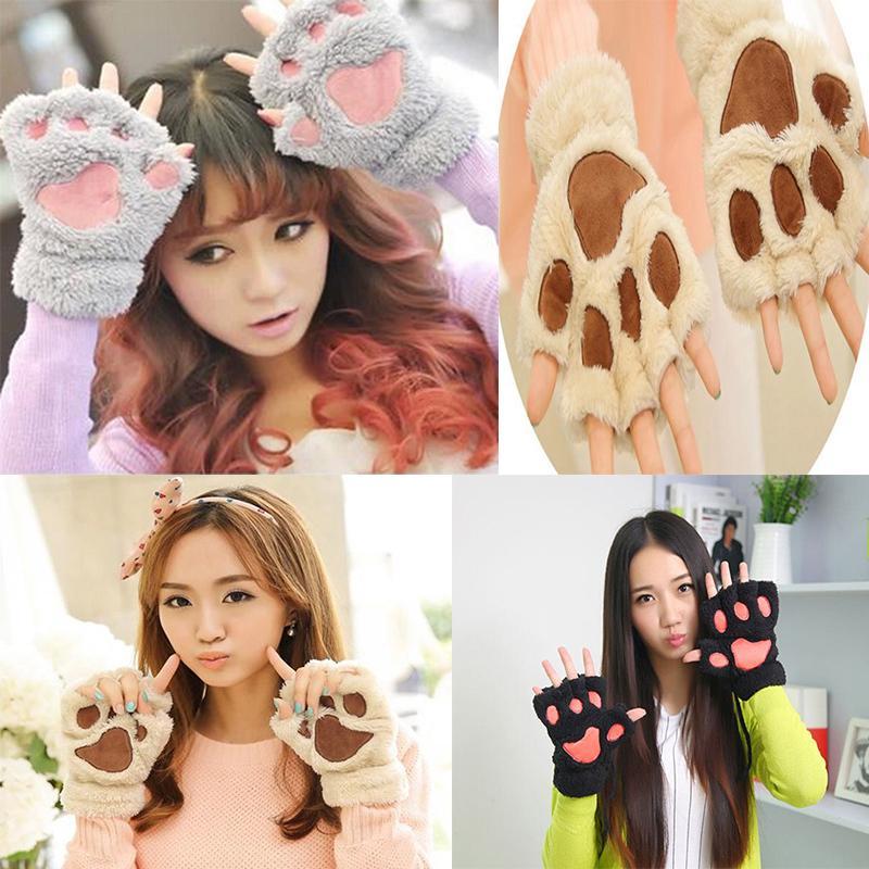 Five Fingers Gloves 1Pair Unique Cute Soft Warm Winter Fingerless Fluffy Bear Plush Mitten
Five Fingers Gloves 1Pair Unique Cute Soft Warm Winter Fingerless Fluffy Bear Plush Mitten