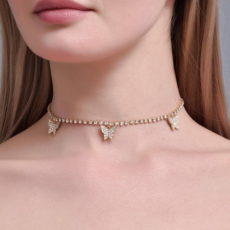 Women Fashion Crystal Butterfly Pendant Choker Necklace for Women Sweet Clavicle Chain Jewelry Gifts
Women Fashion Crystal Butterfly Pendant Choker Necklace for Women Sweet Clavicle Chain Jewelry Gifts