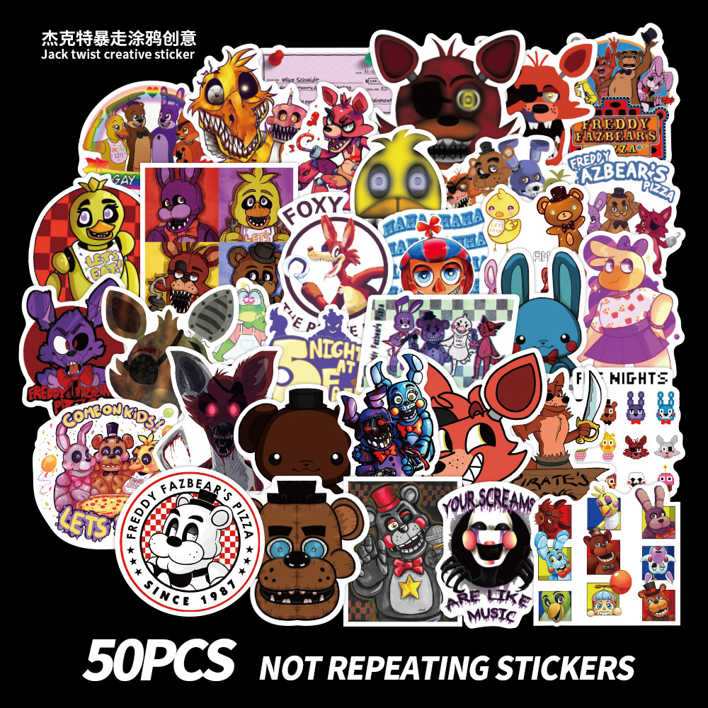 50 PCS Mixed Car Stickers 5 Nights Graffiti For Skateboard Laptop Helmet Stickers Pad Bicycle Bike Motorcycle PS4 Notebook Guitar Pvc Decal, Multi colors
50 PCS Mixed Car Stickers 5 Nights Graffiti For Skateboard Laptop Helmet Stickers Pad Bicycle Bike Motorcycle PS4 Notebook Guitar Pvc Decal, Multi colors