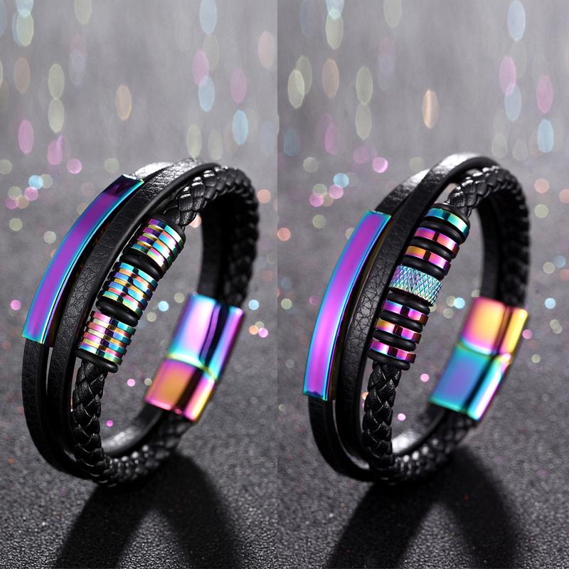 Bangle DoreenBeads Fashion Stainless Steel & PU Leather Braided Bracelets Multicolor Magnetic Women Men Punk Style Jewelry,1PC
Bangle DoreenBeads Fashion Stainless Steel & PU Leather Braided Bracelets Multicolor Magnetic Women Men Punk Style Jewelry,1PC