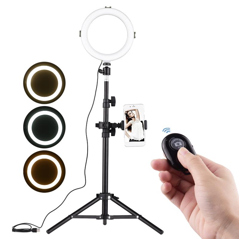 

Andoer 8 Inch LED Video Ring Light 3200-5600K Photography Lamp for YouTube Live Video Recording Network Broadcast Selfie Makeup