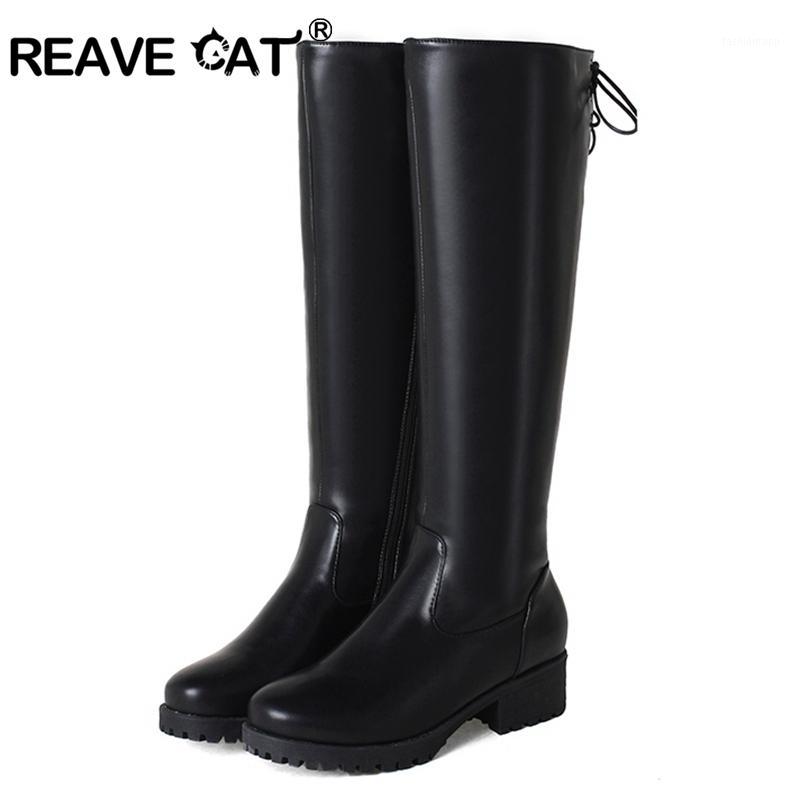 REAVE CAT Plus size 34-43 Women boots knee-high Med Heel boots Zapatos femininos Flock Pu Black Fashion Casual Concise A10261, Black flock velvet
REAVE CAT Plus size 34-43 Women boots knee-high Med Heel boots Zapatos femininos Flock Pu Black Fashion Casual Concise A10261, Black flock velvet