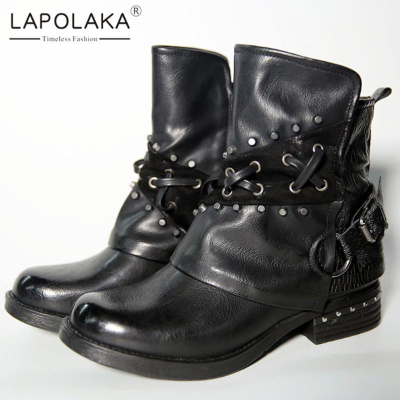 Lapolaka 2020 New Arrivals Large Size 43 Thick Heels Ankle Boots Woman Shoes Comfy Rivet Retro Fashion Autumn Winter Boots1, Black
Lapolaka 2020 New Arrivals Large Size 43 Thick Heels Ankle Boots Woman Shoes Comfy Rivet Retro Fashion Autumn Winter Boots1, Black