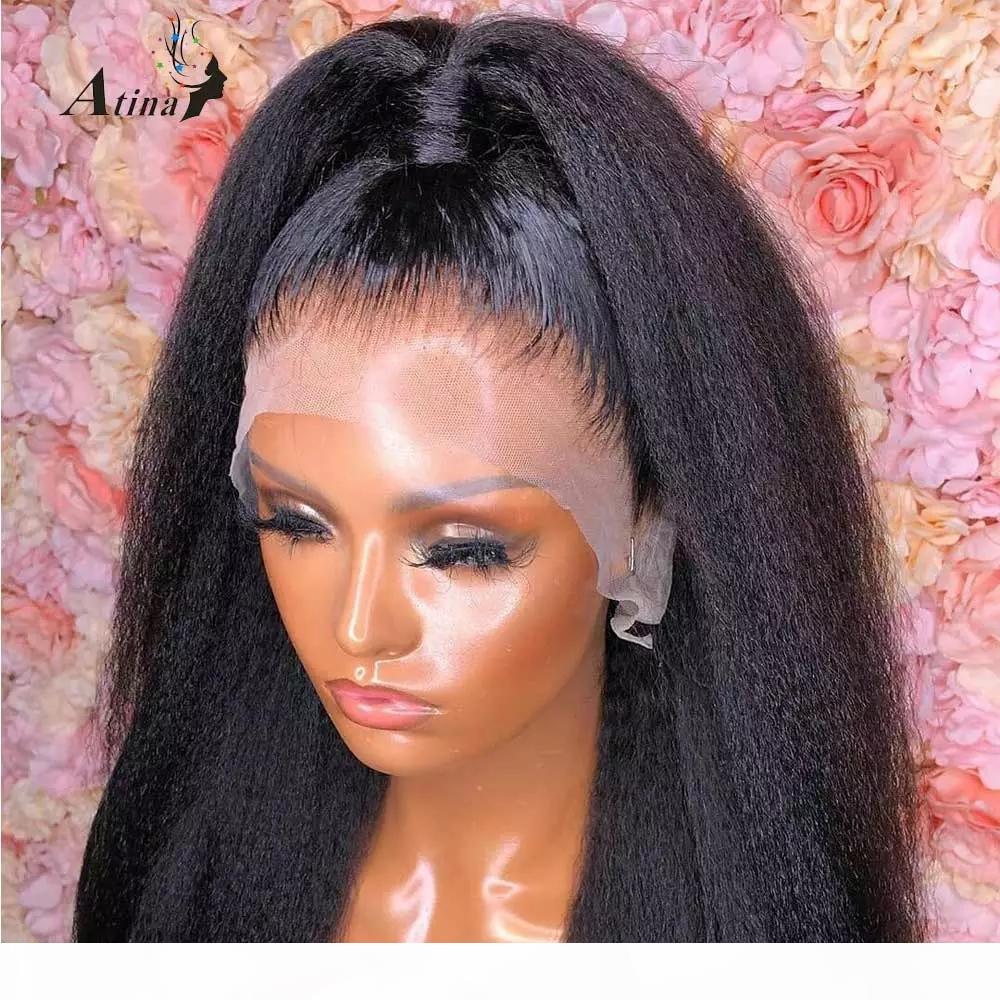 Free part Pre Plucked italian yaki synthetic lace front Wig Kinky Straight 13x4 Brazilian Invisible Lace Wig With Baby Hair, Black
Free part Pre Plucked italian yaki synthetic lace front Wig Kinky Straight 13x4 Brazilian Invisible Lace Wig With Baby Hair, Black