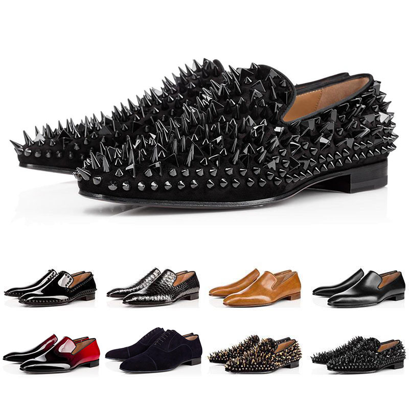 top quality Luxury Bottom Designer Red Bottoms Studded Spikes Brand Mens Dress Shoes Leather Men Party Wedding Lover sports sneakers 39-47, Black
top quality Luxury Bottom Designer Red Bottoms Studded Spikes Brand Mens Dress Shoes Leather Men Party Wedding Lover sports sneakers 39-47, Black