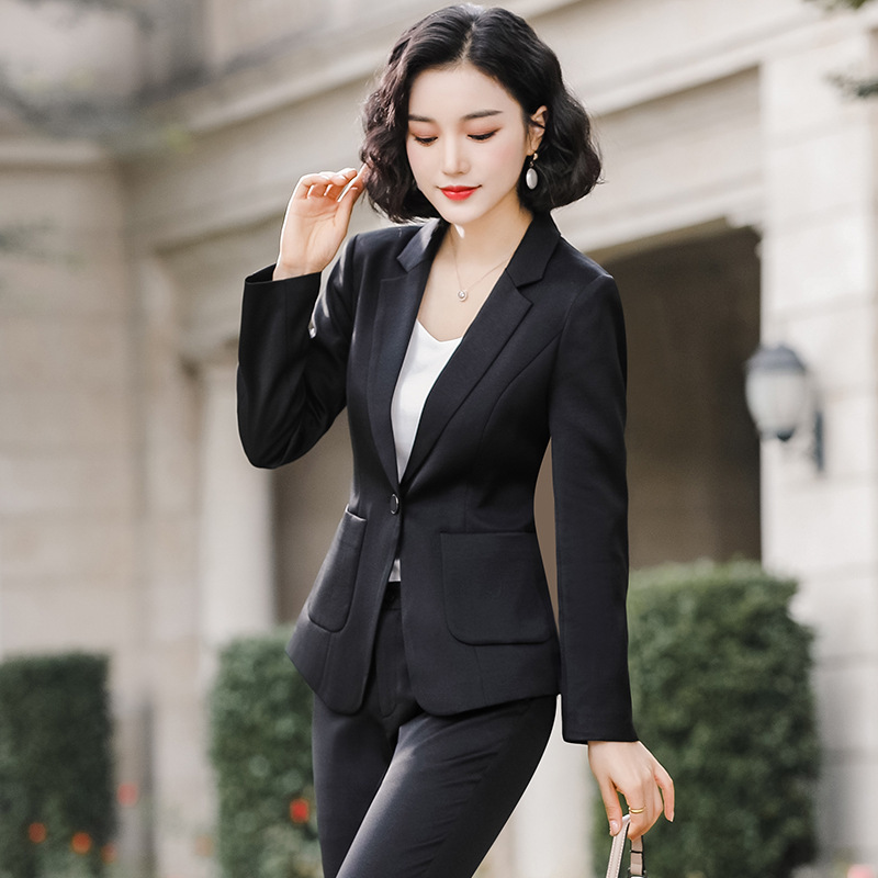 Professional women's pants suit feminine 2020 spring and autumn high quality ladies blazer Fashion trousers interview overalls T200818