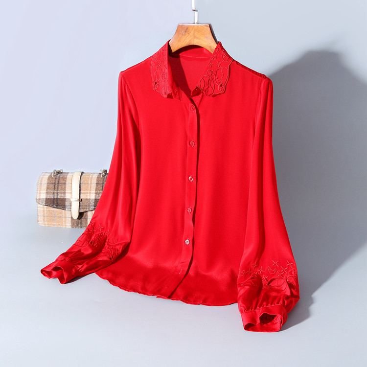 2020 Solid Silk New Shirt Breasted Fashions Top Cardigan Early Spring Temperament Women's Clothes M272, Green
2020 Solid Silk New Shirt Breasted Fashions Top Cardigan Early Spring Temperament Women's Clothes M272, Green