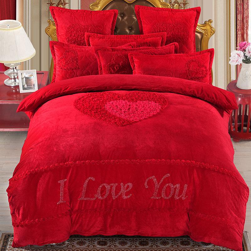 4Pcs Red Fabric For Raising Fabric Luxury Bedding Sets Queen King Size Duvet Cover Set Bed Skirt Bedclothes Set Pillowcase
4Pcs Red Fabric For Raising Fabric Luxury Bedding Sets Queen King Size Duvet Cover Set Bed Skirt Bedclothes Set Pillowcase