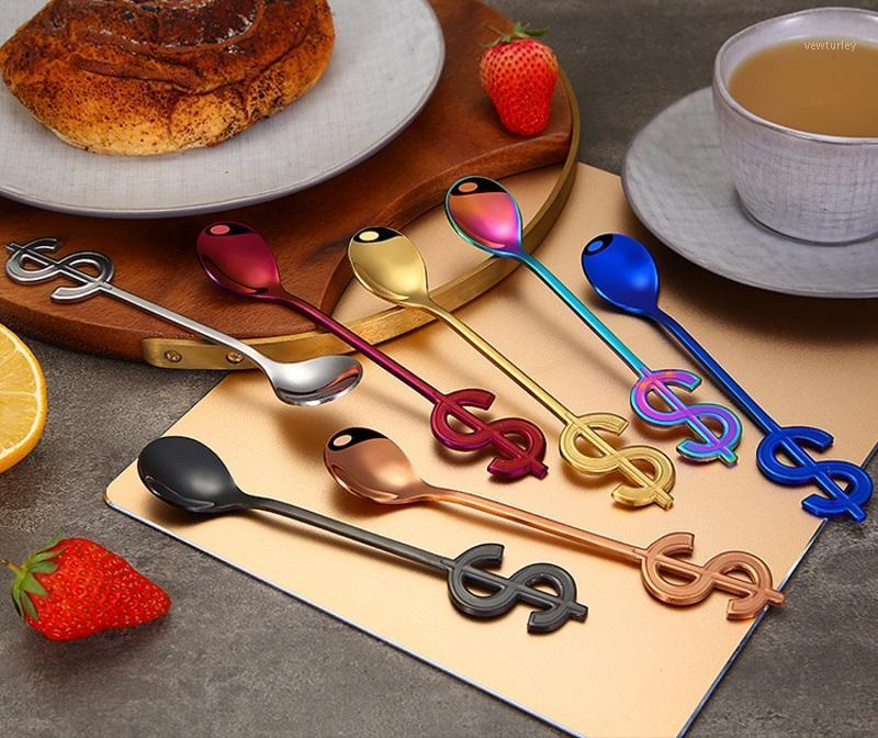 Colorful Dollar Spoons Grade 304 Stainless Steel Coffee Spoon Ice Cream Drinking Tools WB5051
Colorful Dollar Spoons Grade 304 Stainless Steel Coffee Spoon Ice Cream Drinking Tools WB5051