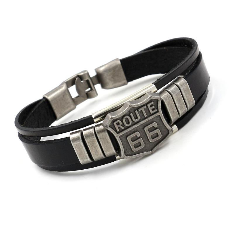 Charm Bracelets Wholesale Personality 66 Leather Bracelet Male Punk Retro Fashion Bangle Multi-layer Jewelry For Men Women
Charm Bracelets Wholesale Personality 66 Leather Bracelet Male Punk Retro Fashion Bangle Multi-layer Jewelry For Men Women