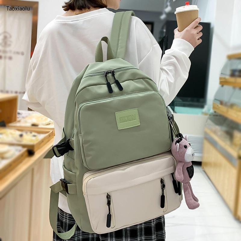 DCIMOR New Multi-pocket Waterproof Nylon Women Backpack Female Contrast Color Student Schoolbag Korean Teen Girl Travel Bag, Black
DCIMOR New Multi-pocket Waterproof Nylon Women Backpack Female Contrast Color Student Schoolbag Korean Teen Girl Travel Bag, Black