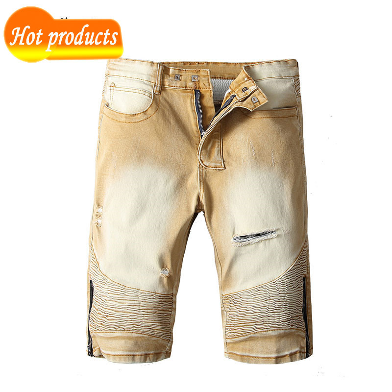 2020 New Fashionable Breeches Old Thin-cut Knife Denim Young Men's Shorts Five Man's Torn Jeans Z1gw, Gold
2020 New Fashionable Breeches Old Thin-cut Knife Denim Young Men's Shorts Five Man's Torn Jeans Z1gw, Gold