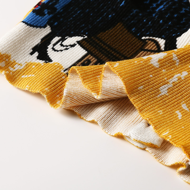 Womens Cartoon Graffiti Cardigan Autumn Spring Knit Button V-neck Long Sleeve Japan harajuku Woman Sweaters Female Tops LS035 201017