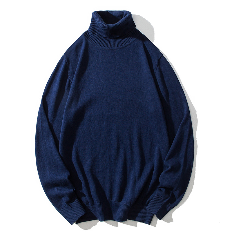 Huncher Mens Turtleneck Sweater Men Winter Fleece Korean Fashion Knitted Jumper Undefined Pullover Black Sweaters For Men 201125