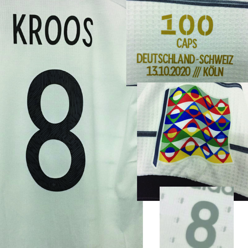 2020 Match Worn Player Issue Kroos 100 Caps Game Memory maillot With Match Details Soccer Shirt American College Football, Fans 100caps
2020 Match Worn Player Issue Kroos 100 Caps Game Memory maillot With Match Details Soccer Shirt American College Football, Fans 100caps