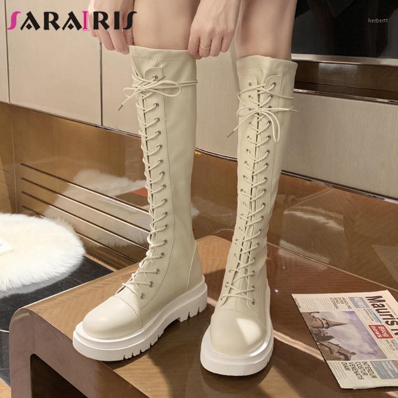 SARAIRIS Brand New Ladies Autumn Motorcycle Street Boots Knee High Boots Women Platform Chunky Heels Lace Up Shoes Woman1, Black
SARAIRIS Brand New Ladies Autumn Motorcycle Street Boots Knee High Boots Women Platform Chunky Heels Lace Up Shoes Woman1, Black