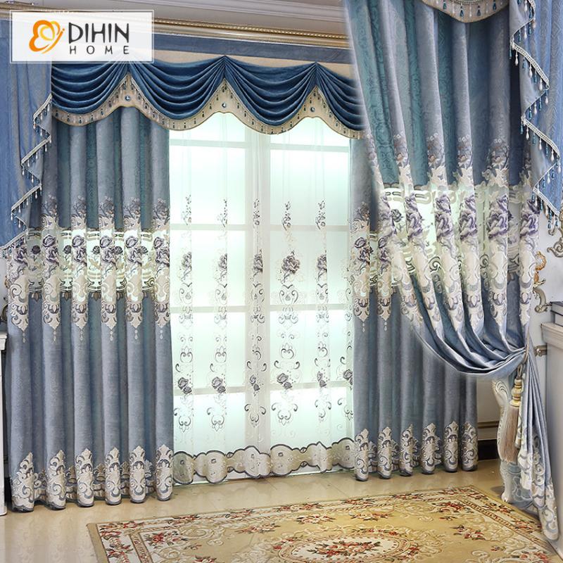 European Royal Luxury Curtains for Bedroom Embroidered Blackout Curtain For Living Room, Tulle
European Royal Luxury Curtains for Bedroom Embroidered Blackout Curtain For Living Room, Tulle