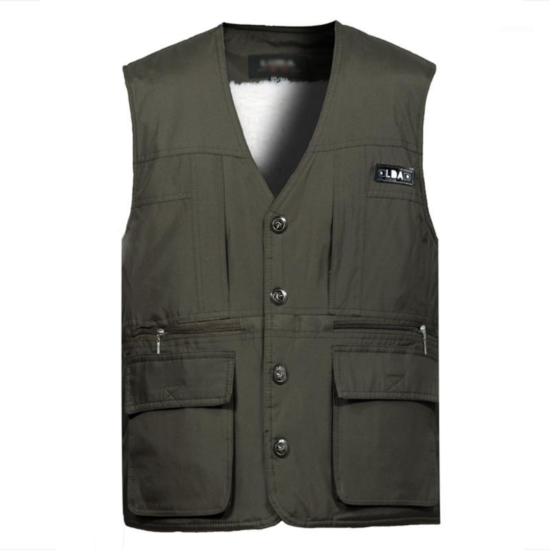 Dongkuan middle-aged male thickening vest big yards lamb' wool and cashmere warm vest multi-pocket coon1, Black 
Dongkuan middle-aged male thickening vest big yards lamb' wool and cashmere warm vest multi-pocket coon1, Black