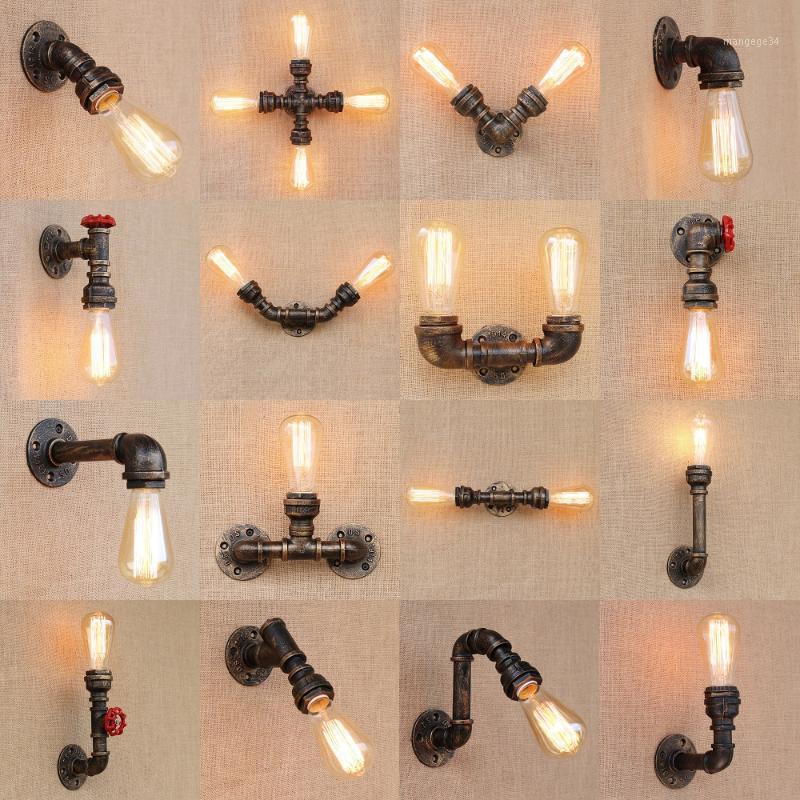 Retro Industrial Wall Lamp Vintage iron rust Water pipe Lamps E27 Loft Light Plated Indoor Lighting Home bedroom restaurant Deco1
Retro Industrial Wall Lamp Vintage iron rust Water pipe Lamps E27 Loft Light Plated Indoor Lighting Home bedroom restaurant Deco1