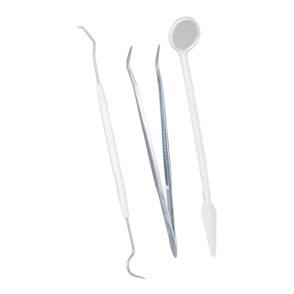 3pcs Stainless Steel Dental Tools Kit Double Head Dental Tool Teeth Scraper Dental Probe Set for Personal & Professional Use
3pcs Stainless Steel Dental Tools Kit Double Head Dental Tool Teeth Scraper Dental Probe Set for Personal & Professional Use